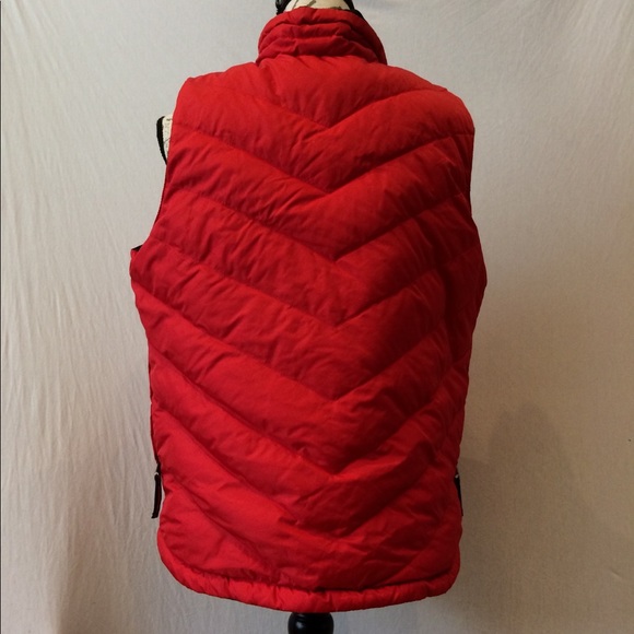 Red Down Feather Vest - Picture 4 of 4